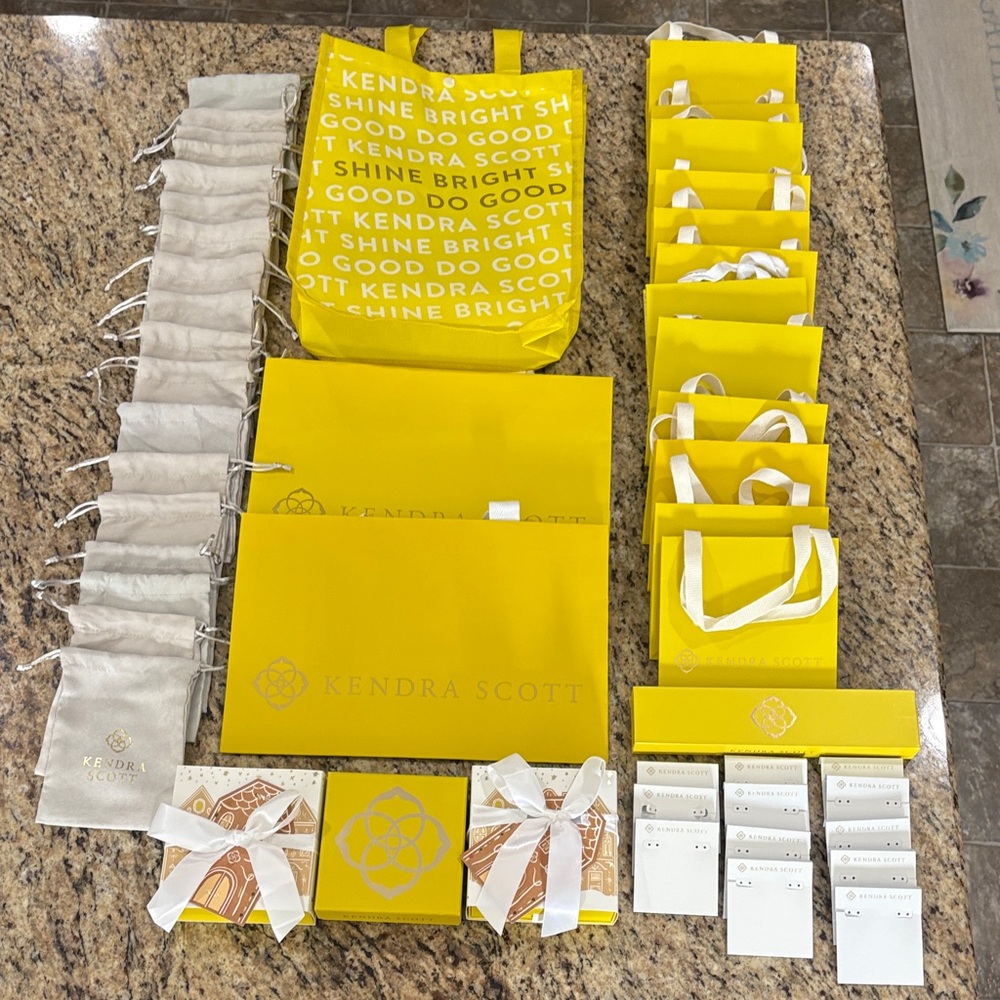 Kendra Scott Yellow Jewelry Gift Boxes, Bags & Tags